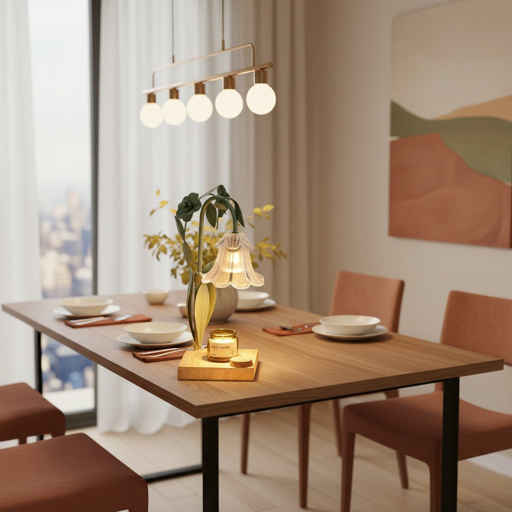 Candle Warmer Lamp Flower - Gentle Glow for Peaceful Moments