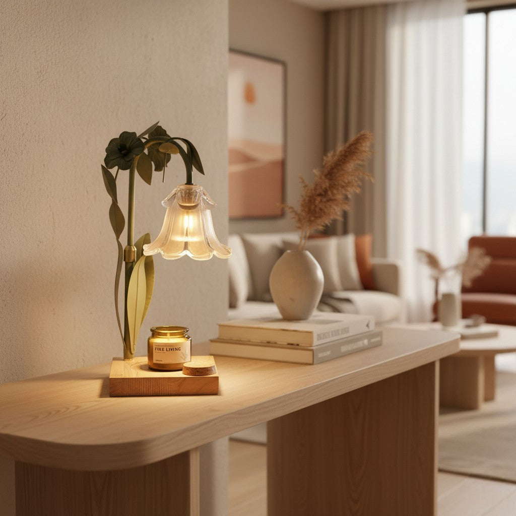 Candle Warmer Lamp Flower - Gentle Glow for Peaceful Moments